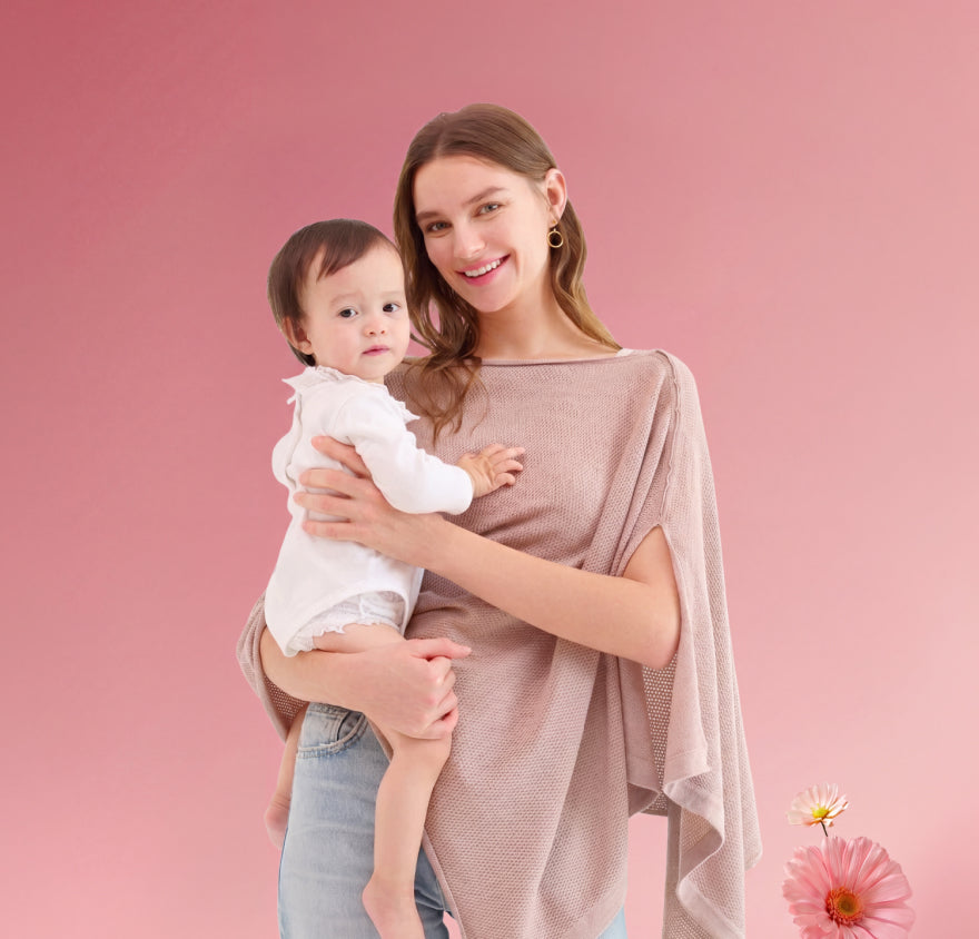 Momcozy Chusta do Karmienia - Miękkie, Oddychające, Wielofunkcyjne Ponczo Zapewniające Prywatność