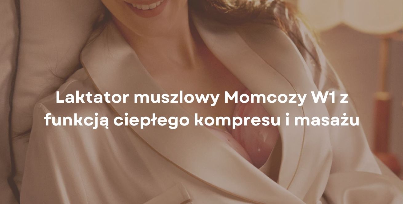 Laktator muszlowy Momcozy W1 z funkcją ciepłego kompresu i masażu