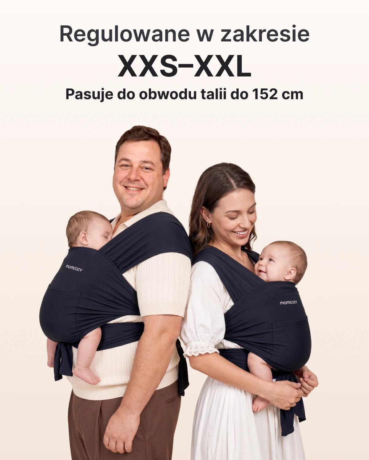 Easy to Wear Hands Free - Baby Wrap Carrier