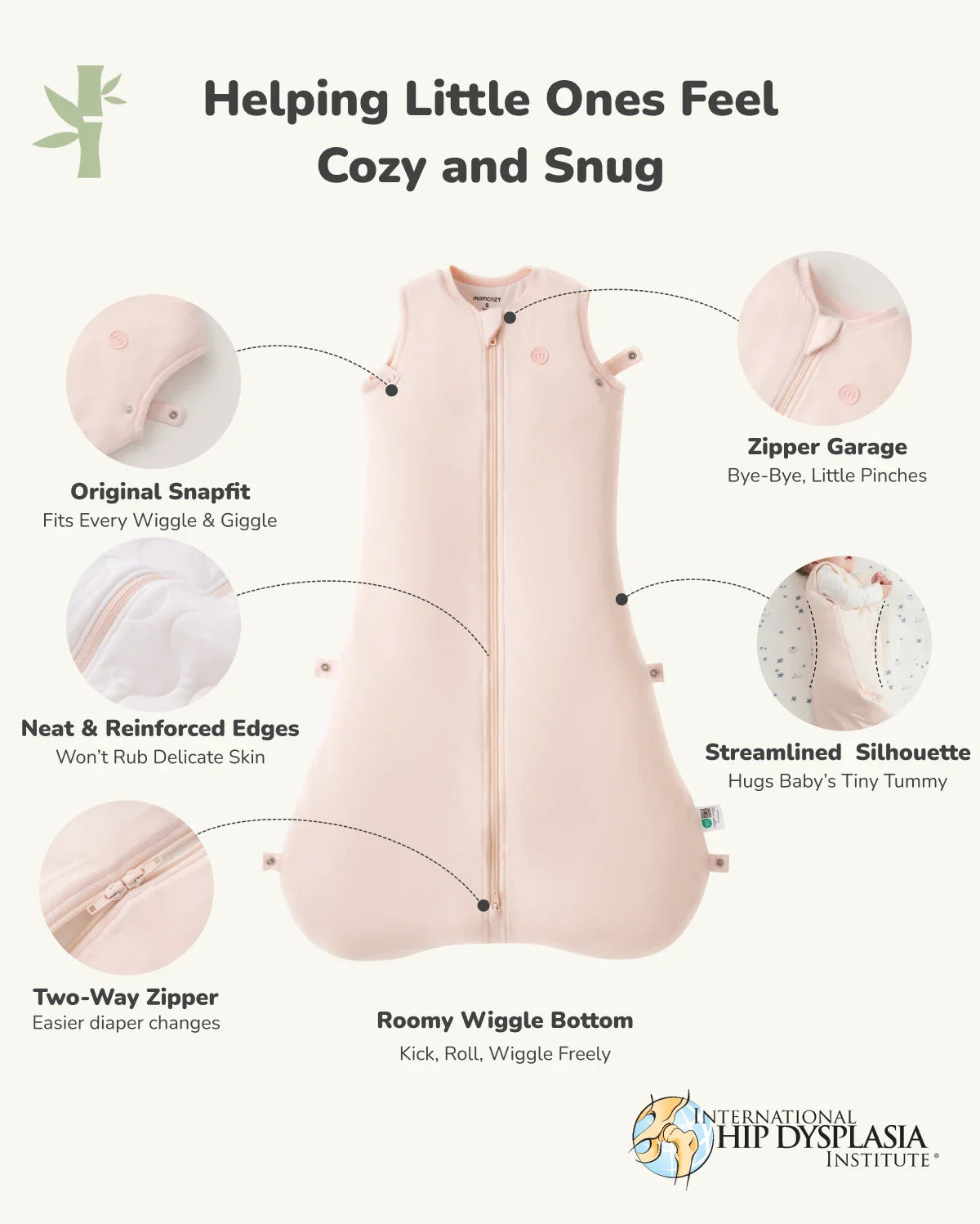 Momcozy Śpiworek dla Niemowląt 1,5 TOG