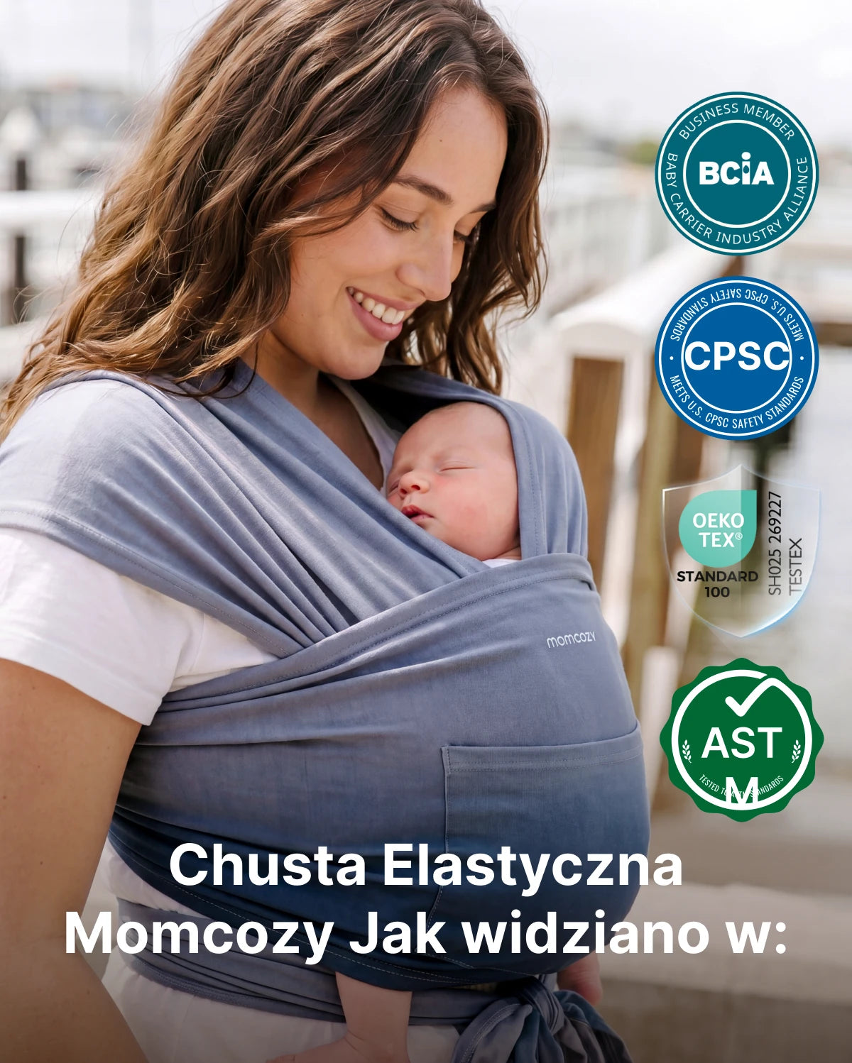 Łatwe do Noszenia, Wolne Ręce – Chusta Elastyczna do Noszenia Dziecka