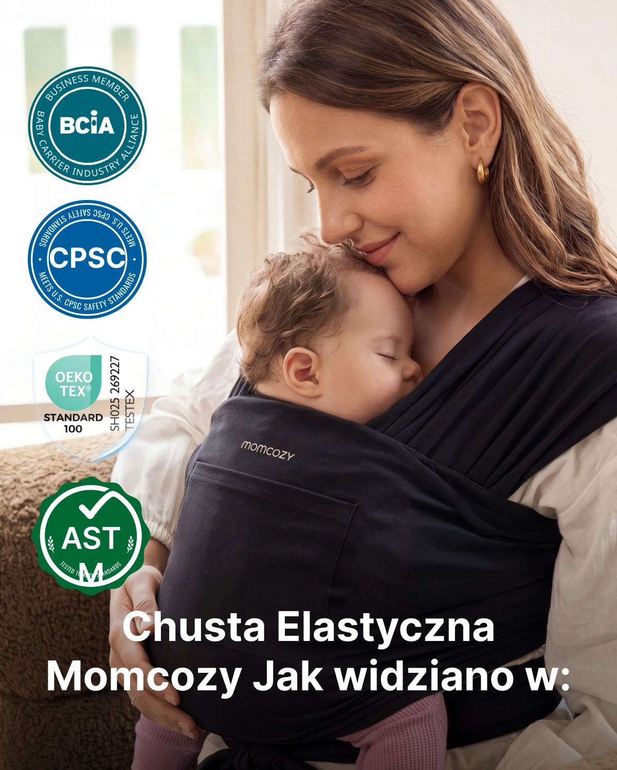 Easy to Wear Hands Free - Baby Wrap Carrier