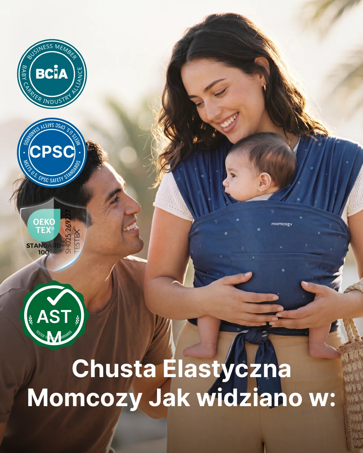 Łatwe do Noszenia, Wolne Ręce – Chusta Elastyczna do Noszenia Dziecka