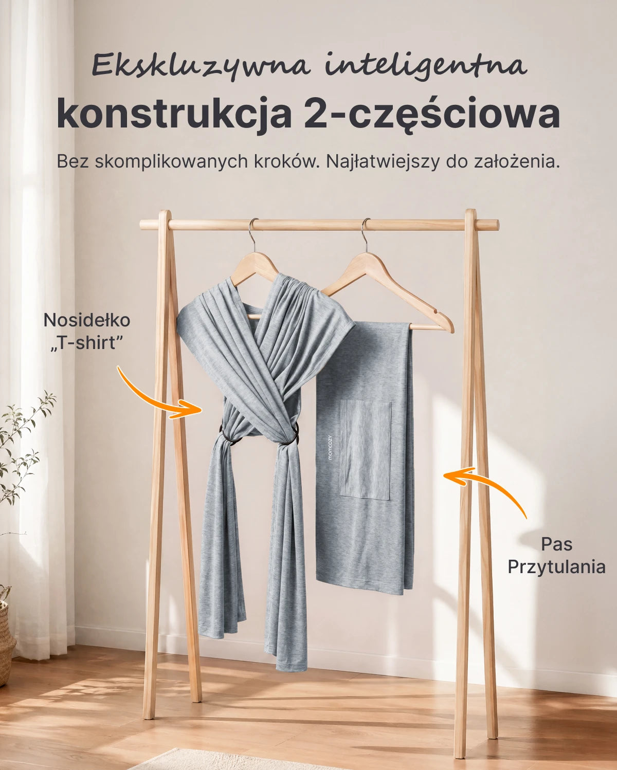 Łatwe do Noszenia, Wolne Ręce – Chusta Elastyczna do Noszenia Dziecka