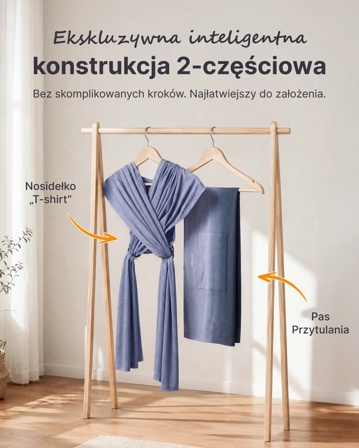 Łatwe do Noszenia, Wolne Ręce – Chusta Elastyczna do Noszenia Dziecka