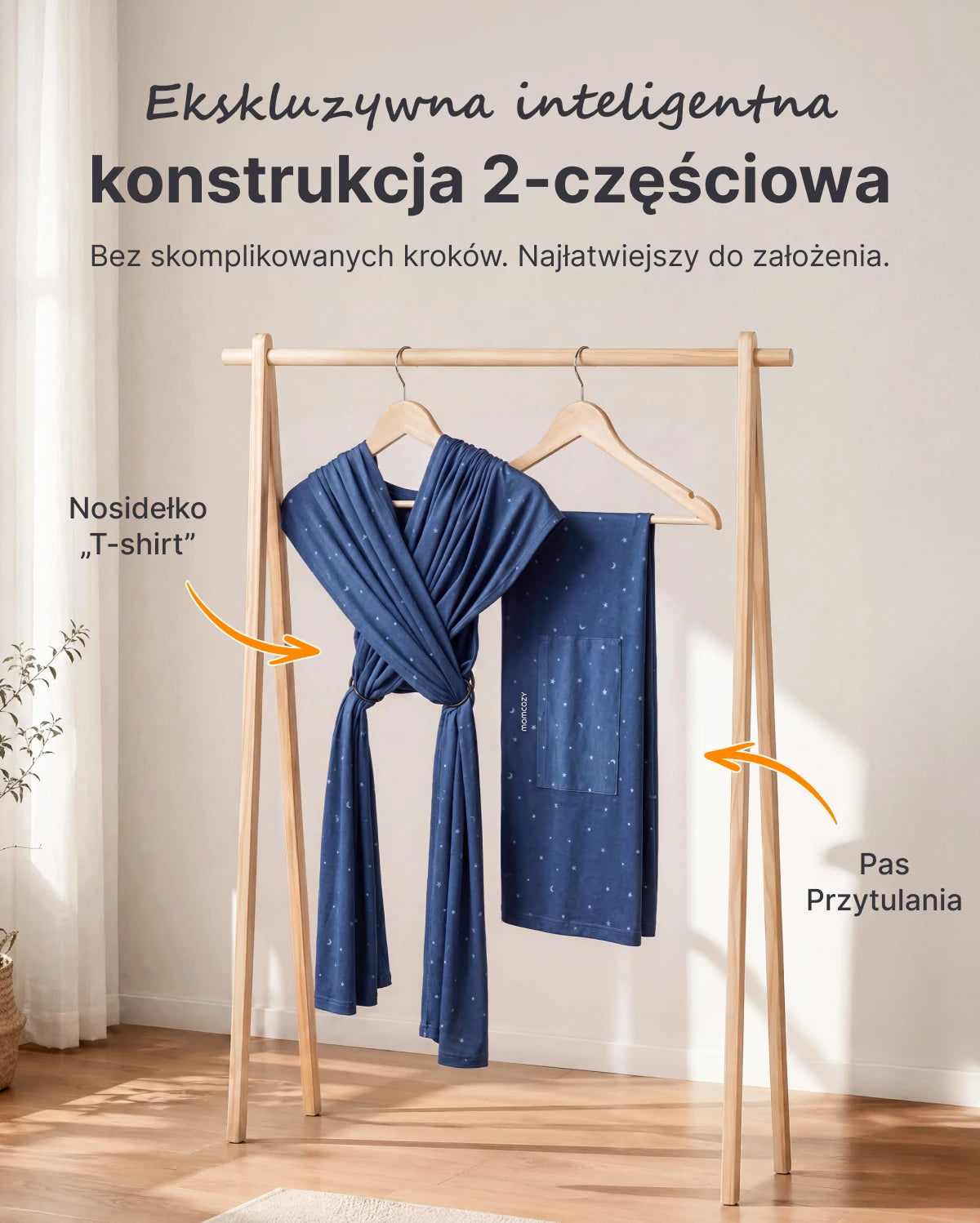 Łatwe do Noszenia, Wolne Ręce – Chusta Elastyczna do Noszenia Dziecka