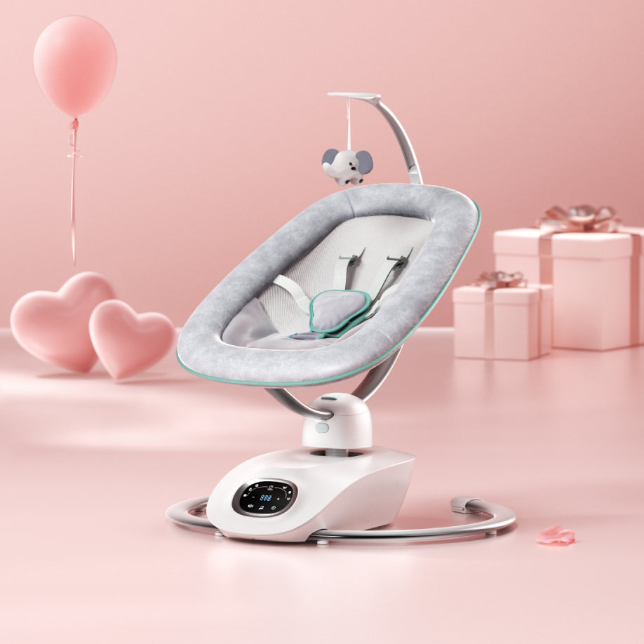 Momcozy CocoSway Leżaczek Bujaczek dla Dzieci - Elektryczna z Ruchem 3D