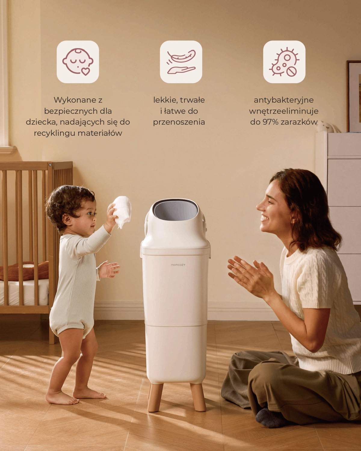 Momcozy Triple-Seal Diaper Pail