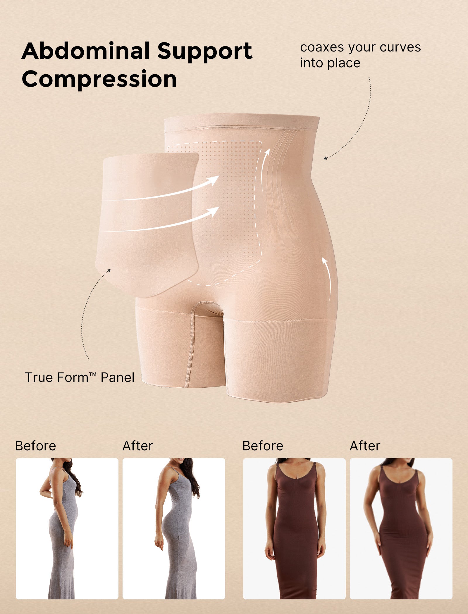 Momcozy Seamless Tummy Shapewear Shorts - Postpartum & Daily Dress