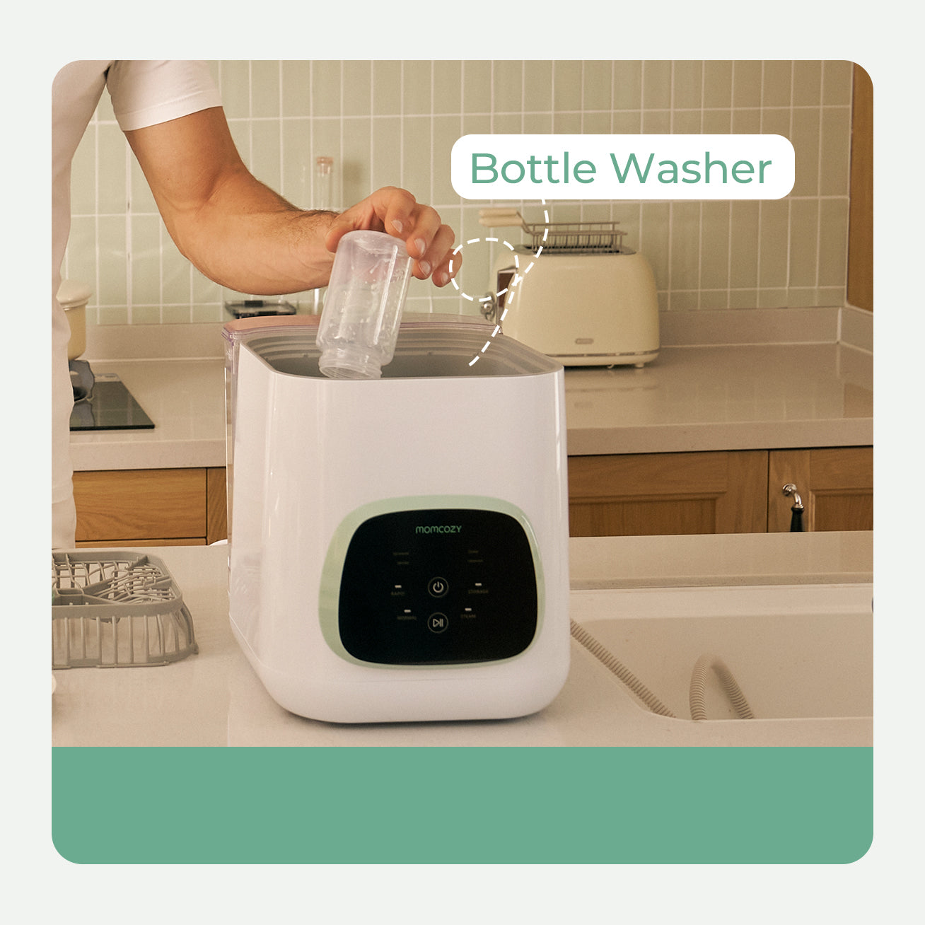 Clean with Momcozy Baby Bottle Washer