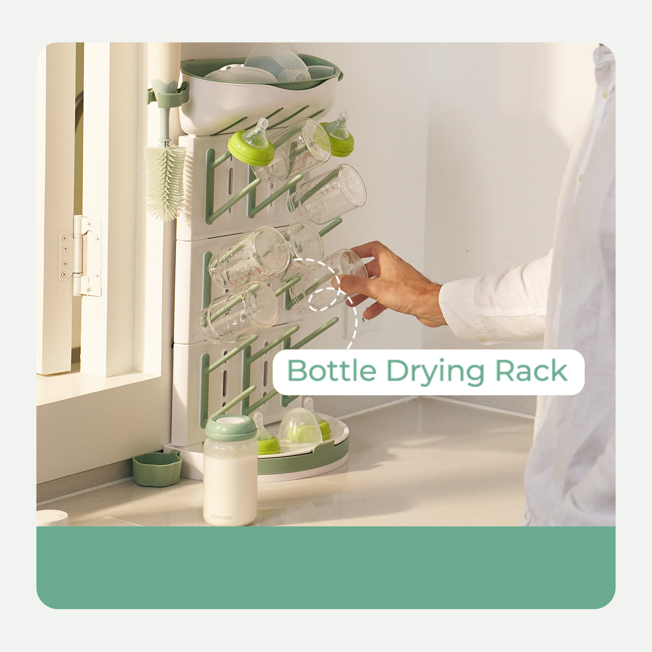 Dry with Momcozy Bottle Drying Rack