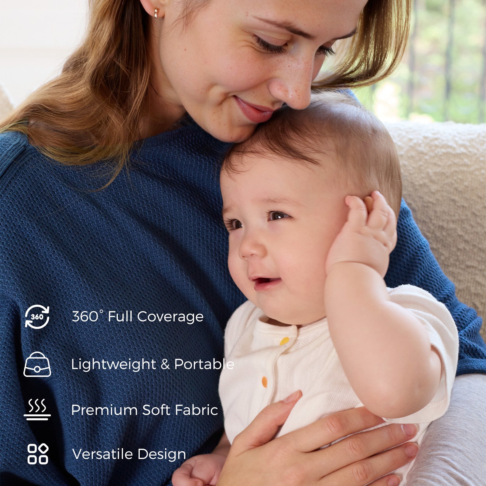 Momcozy Nursing Cover - Soft, Breathable, Multi-Use Privacy Poncho