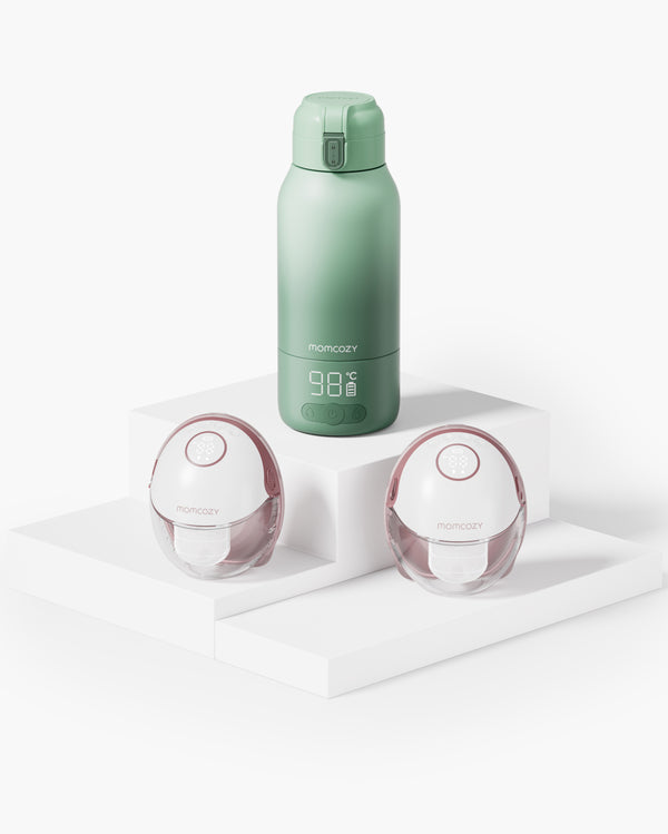 M6 Water Warmer Bundle: M6 Hands-free Breast Pump and Breast Milk Warmer
