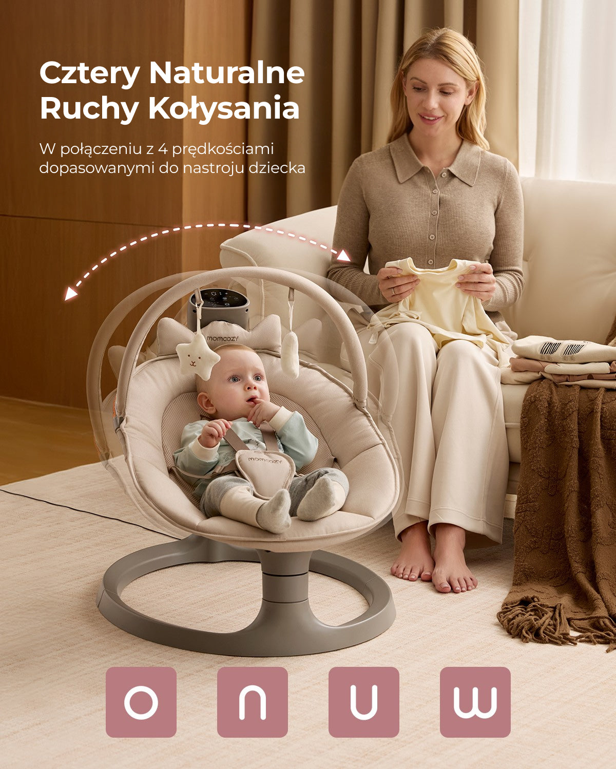 Momcozy 2-in-1 Electric Baby Swing
