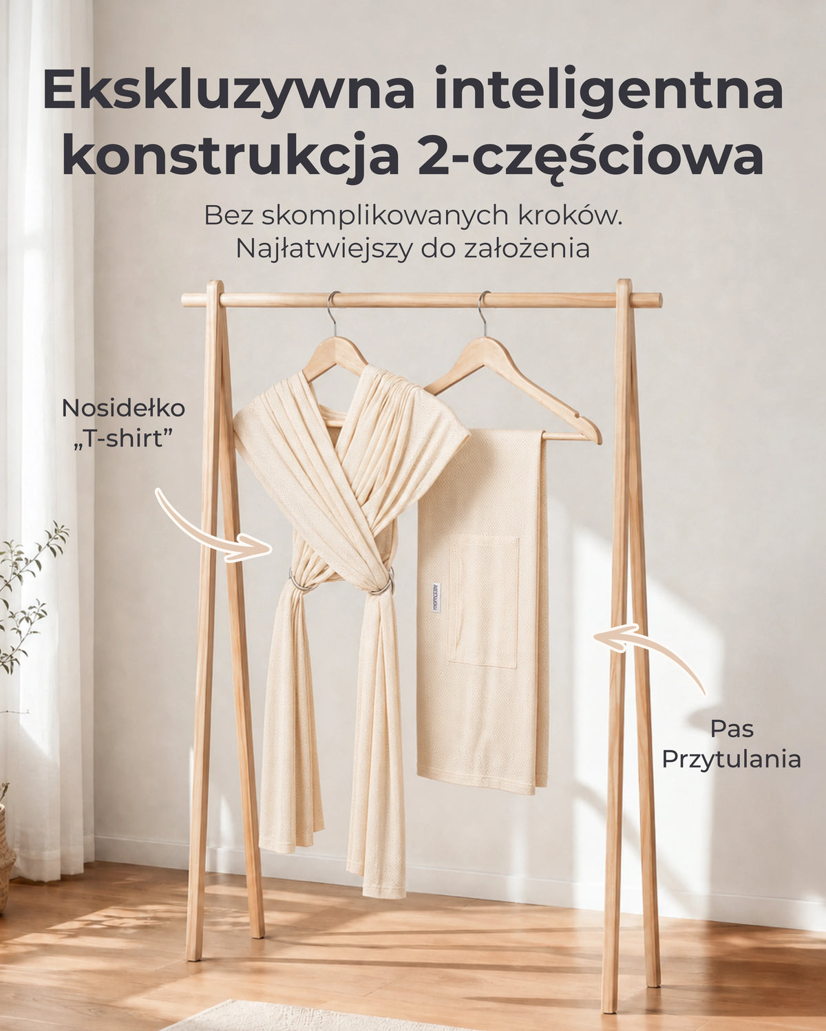 Łatwe do Noszenia, Wolne Ręce – Chusta Elastyczna do Noszenia Dziecka