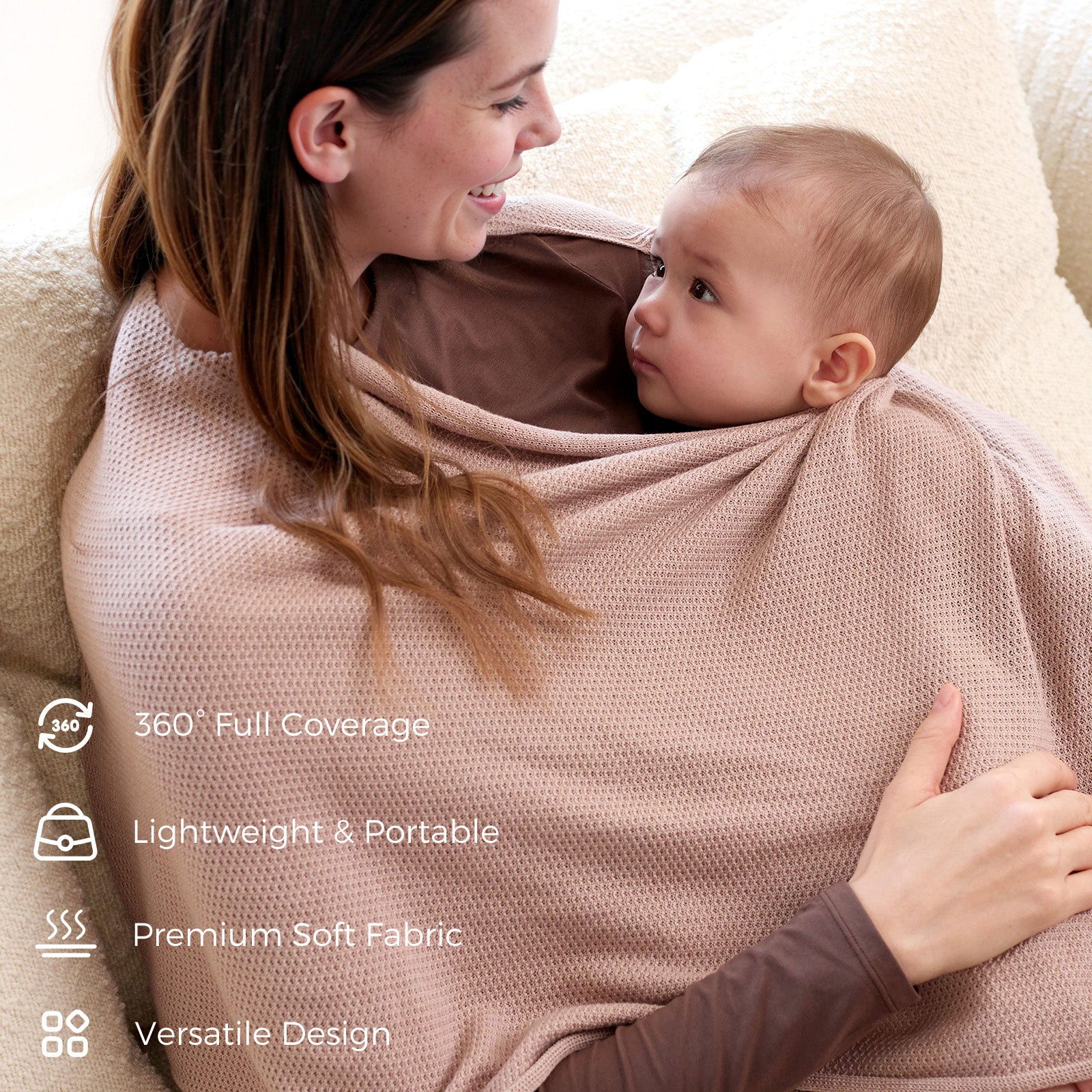 Momcozy Nursing Cover - Soft, Breathable, Multi-Use Privacy Poncho