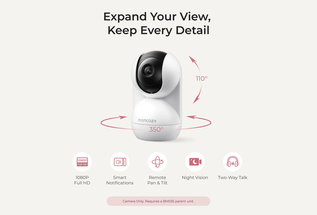 1080p Full HD Camera for Video Baby Monitor BM03 Black