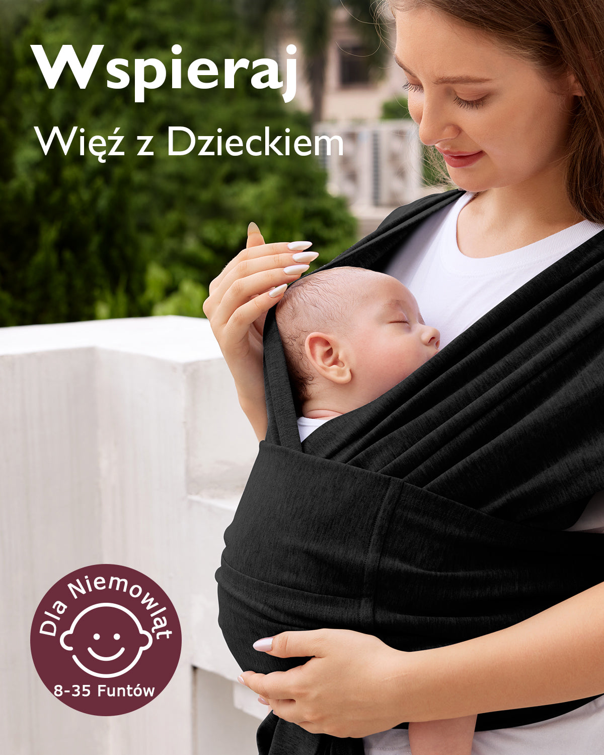 Easy to Wear Hands Free - Baby Wrap Carrier