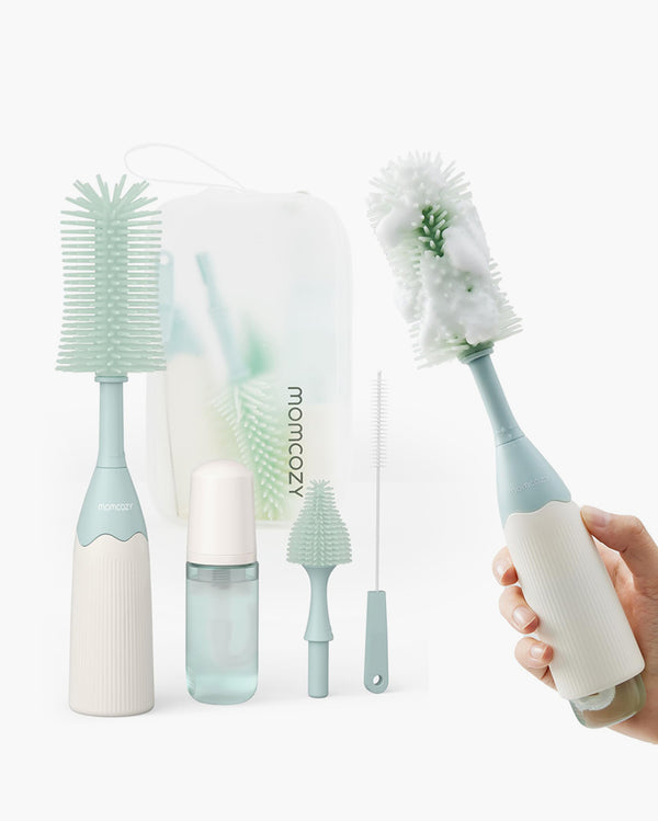 Momcozy Innovative Push-Press Design Bottle Brush Kit