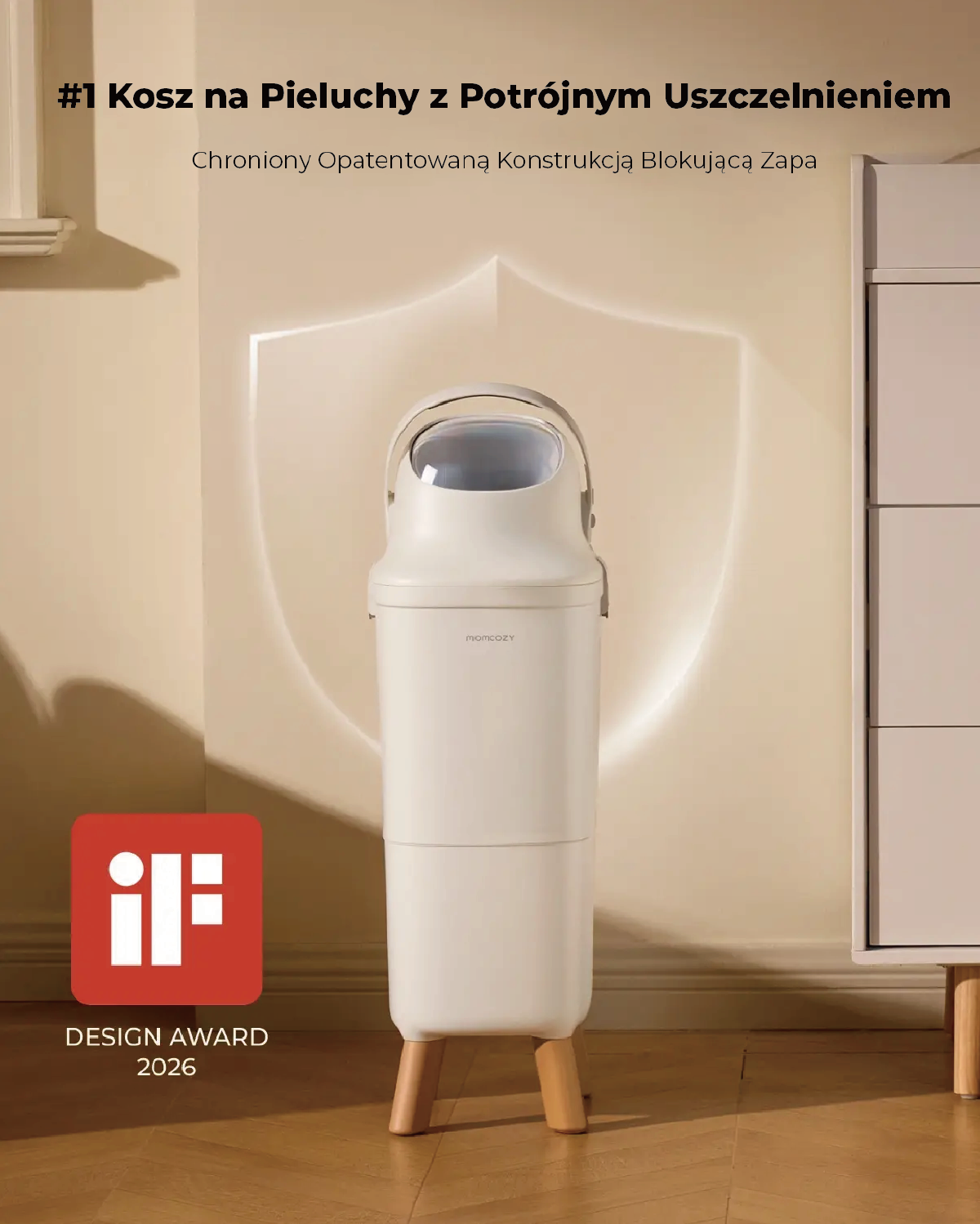 Momcozy Triple-Seal Diaper Pail
