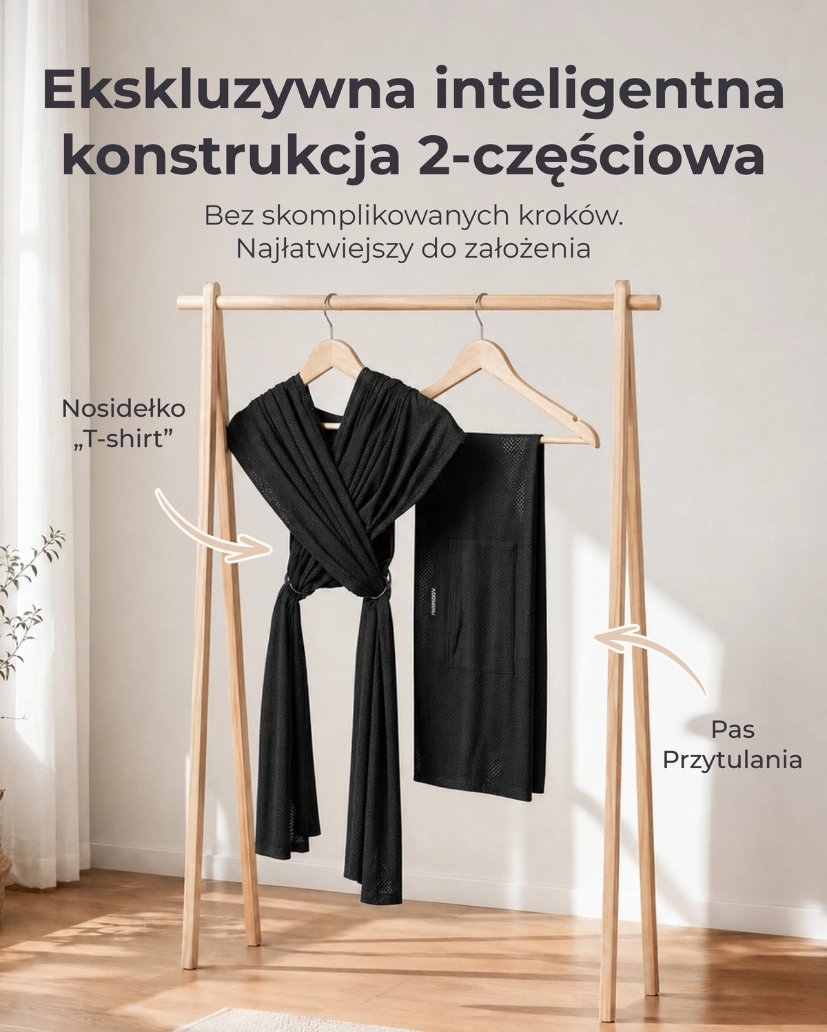 Łatwe do Noszenia, Wolne Ręce – Chusta Elastyczna do Noszenia Dziecka