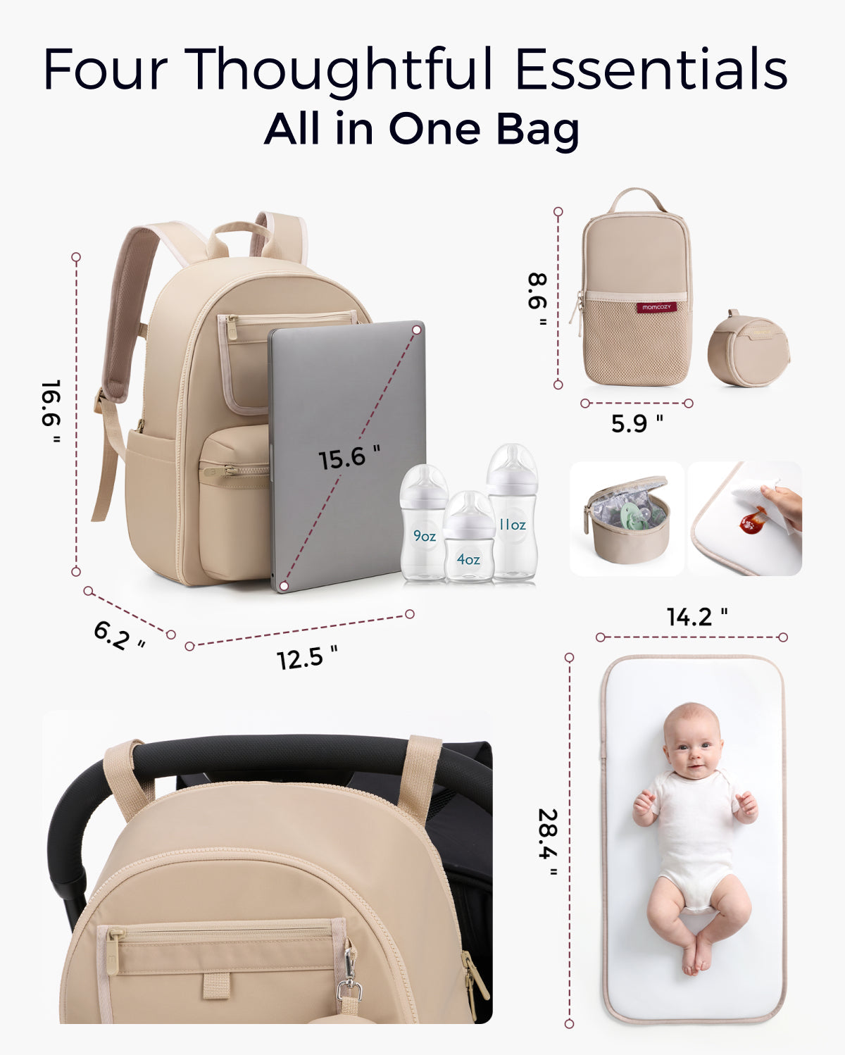 Momcozy Urban Diaper Bag Backpack