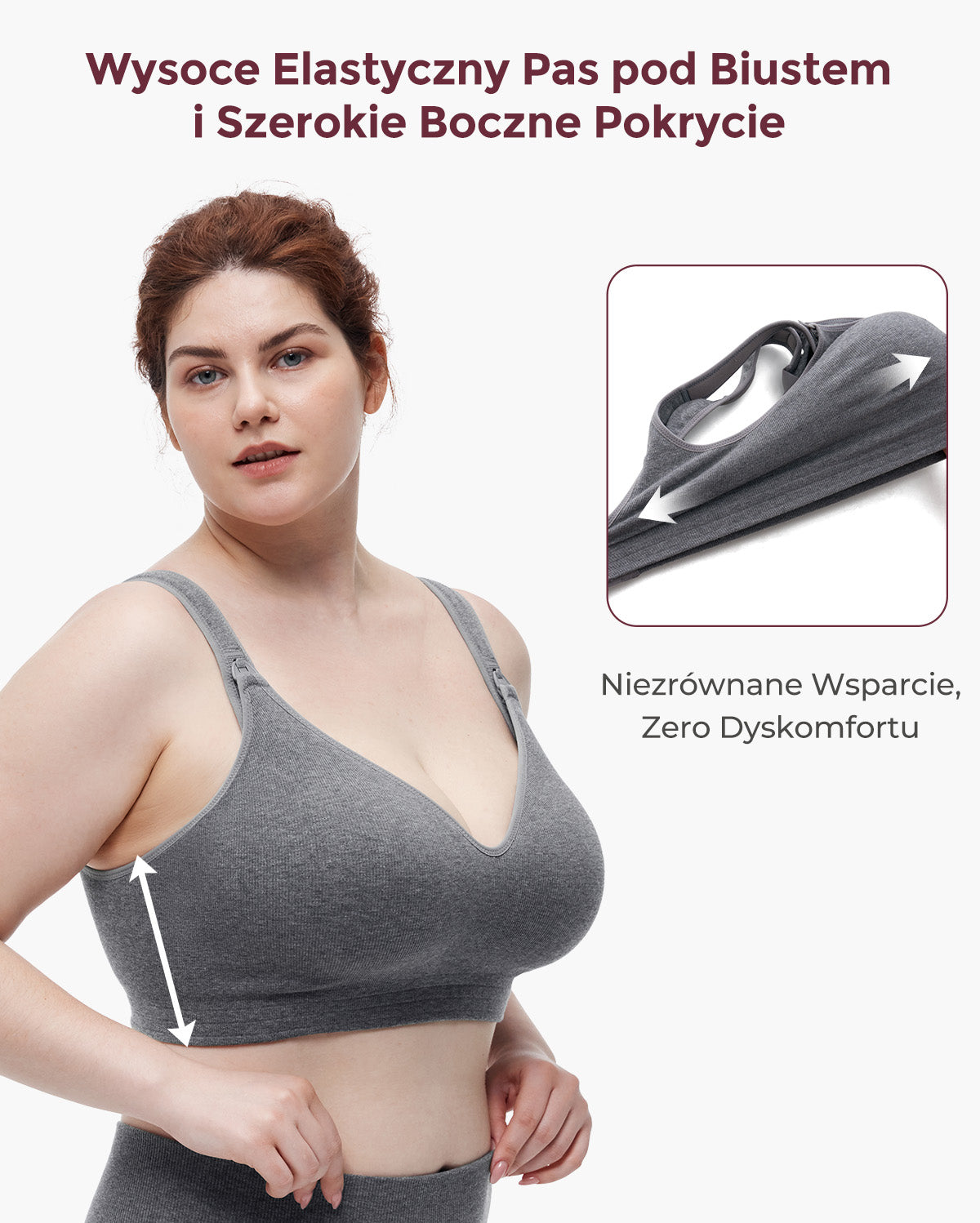 Momcozy Bawełniane Biustonosze do Karmienia dla Dużego Biustu