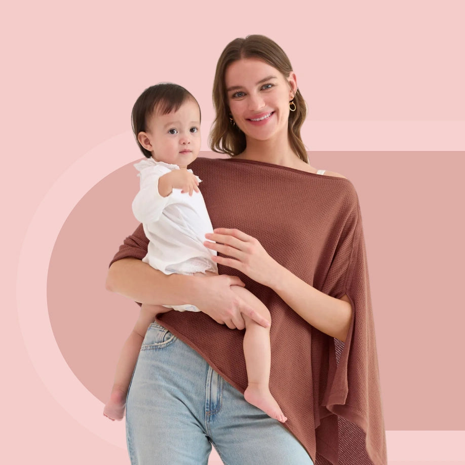 Momcozy Chusta do Karmienia - Miękkie, Oddychające, Wielofunkcyjne Ponczo Zapewniające Prywatność