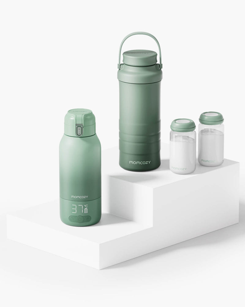 Przenośny Podgrzewacz do Mleka + Pojemnik Chłodzący 650ml (22oz) - Zestaw na Podróż