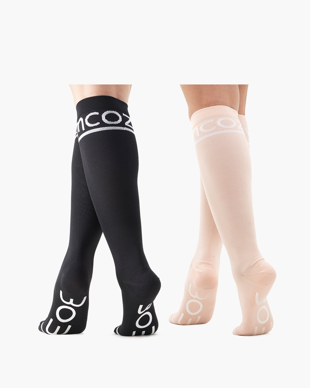 Momcozy Podkolanówki Kompresyjne dla Kobiet w Ciąży, 2 Pary, 15-20 mmHg