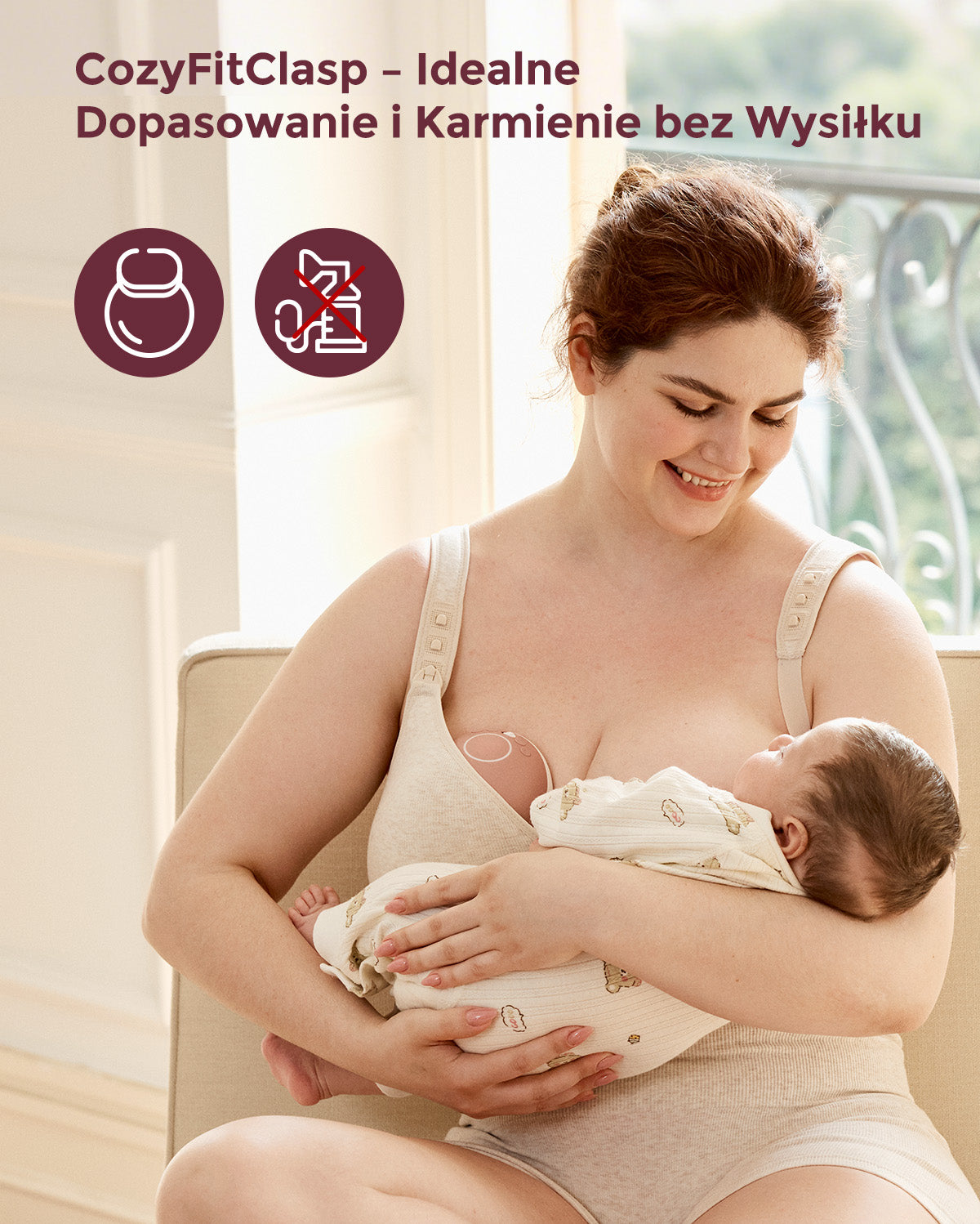 Momcozy Bawełniane Biustonosze do Karmienia dla Dużego Biustu