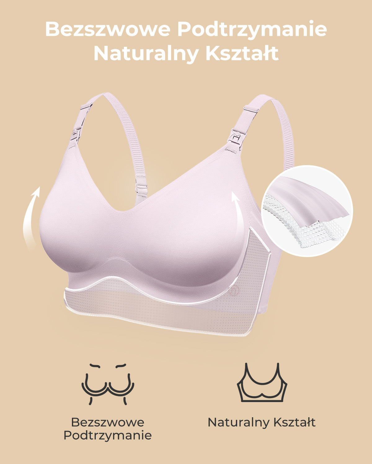 Ultra Miękki Bezszwowy Biustonosz do Karmienia YN21