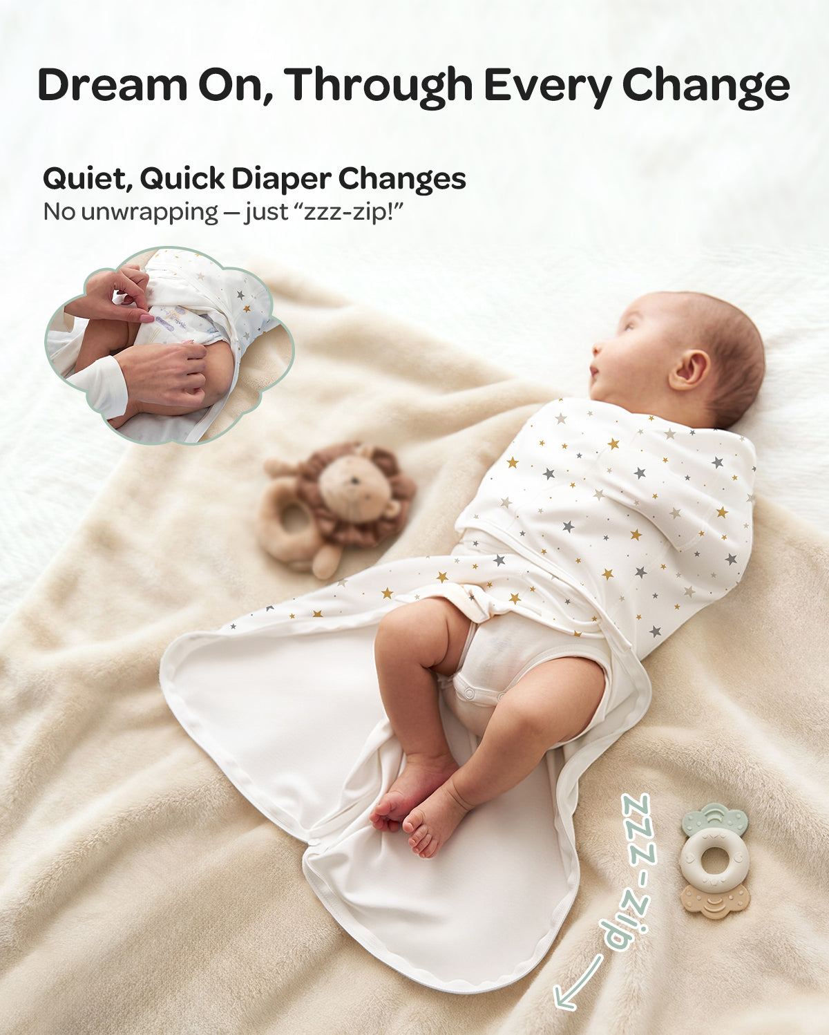 Momcozy Łatwy Otulacz Dla Niemowląt