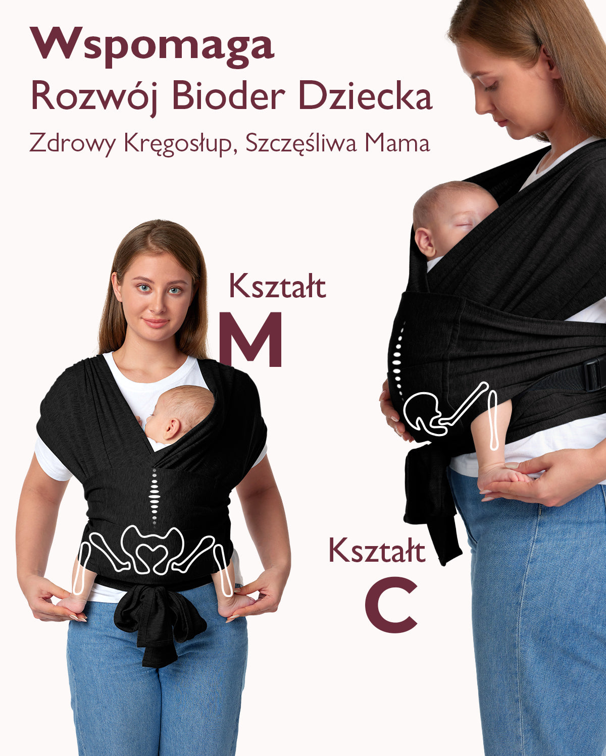 Easy to Wear Hands Free - Baby Wrap Carrier