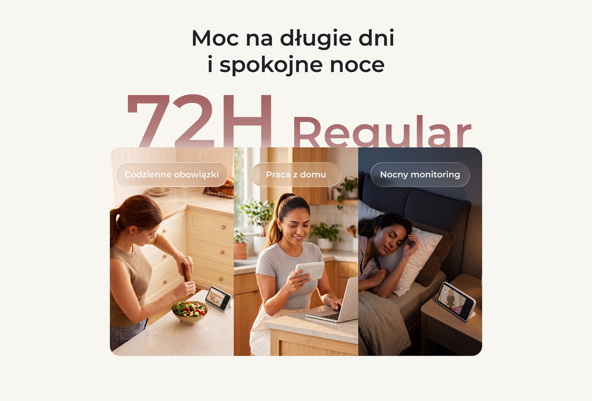 Inteligentna Niania Elektroniczna bez Wi-Fi 5,5 Cala Full HD (BM03 Czarna)