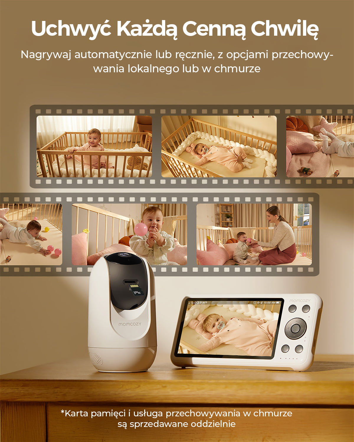 Momcozy 5-Inch Dual-mode Smart Baby Monitor with 2 Camera -BM04
