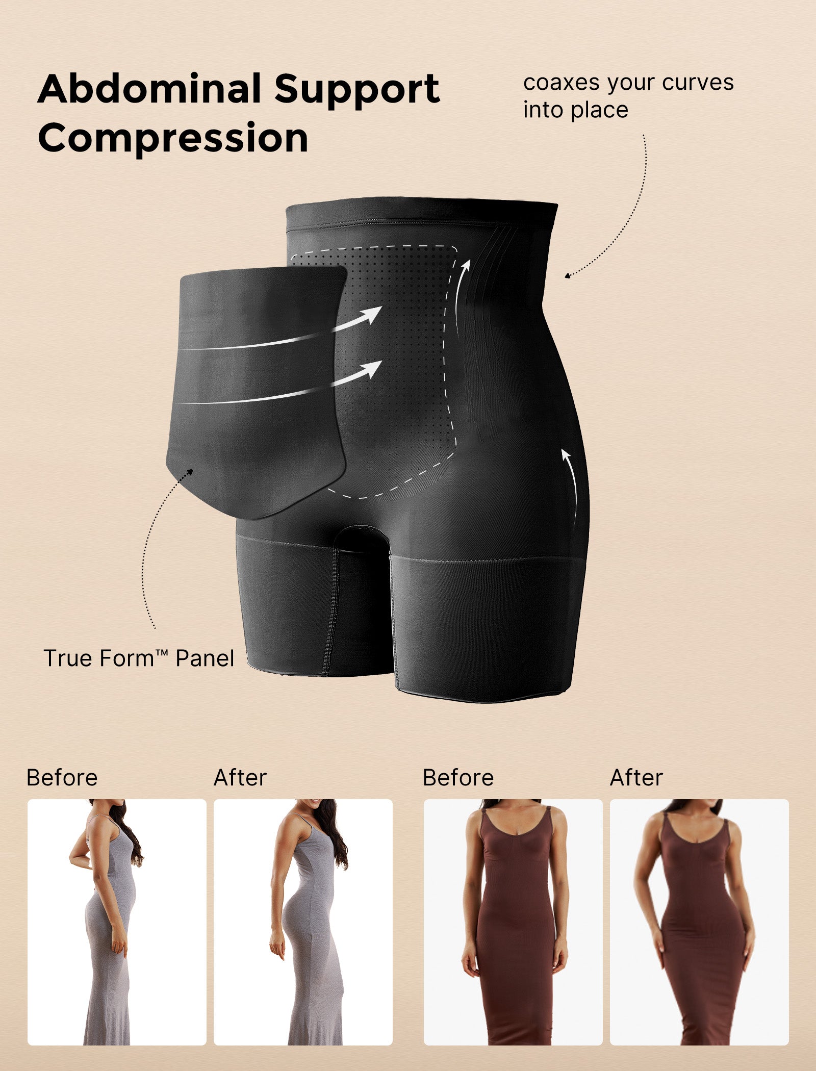 Momcozy Seamless Tummy Shapewear Shorts - Postpartum & Daily Dress