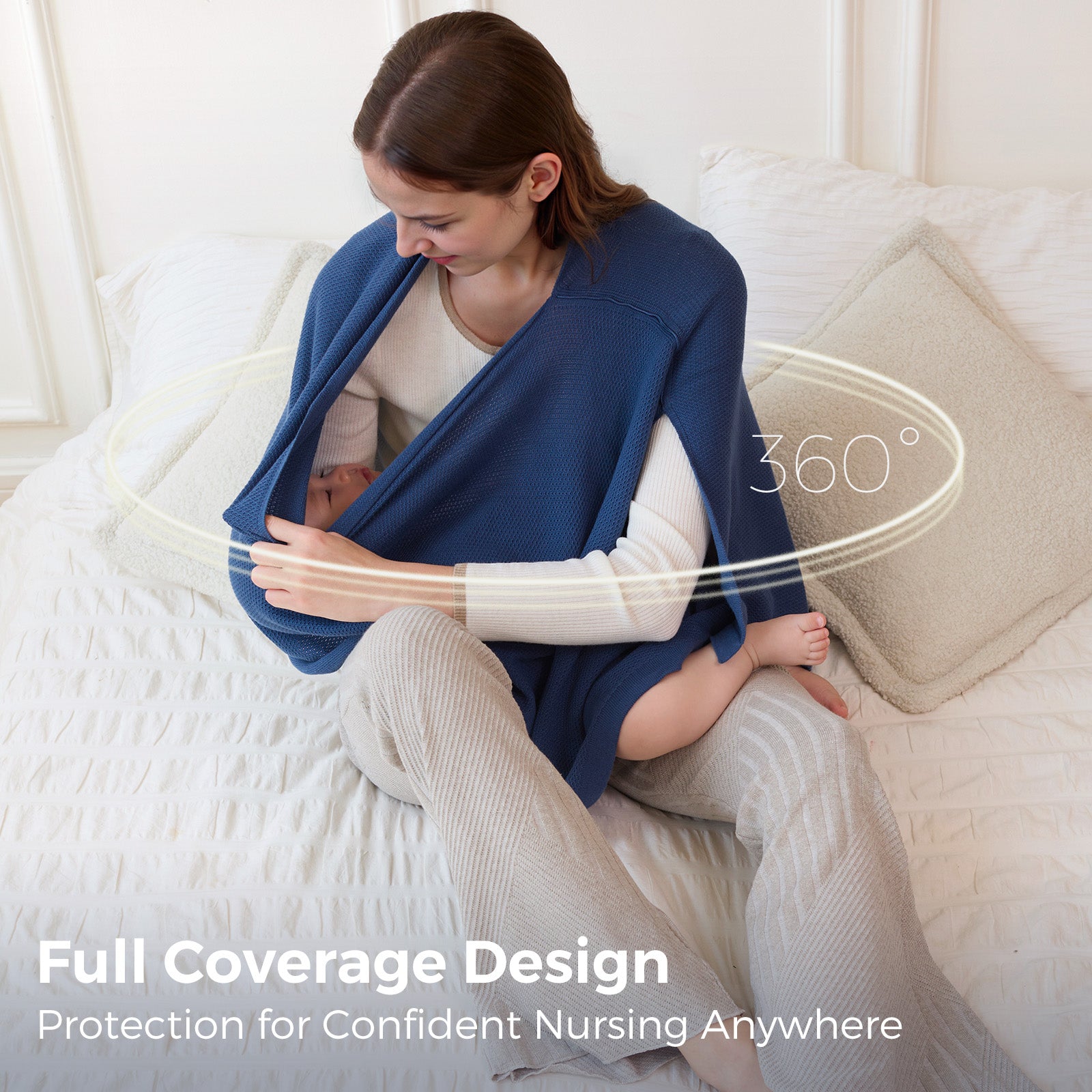 Momcozy Nursing Cover - Soft, Breathable, Multi-Use Privacy Poncho
