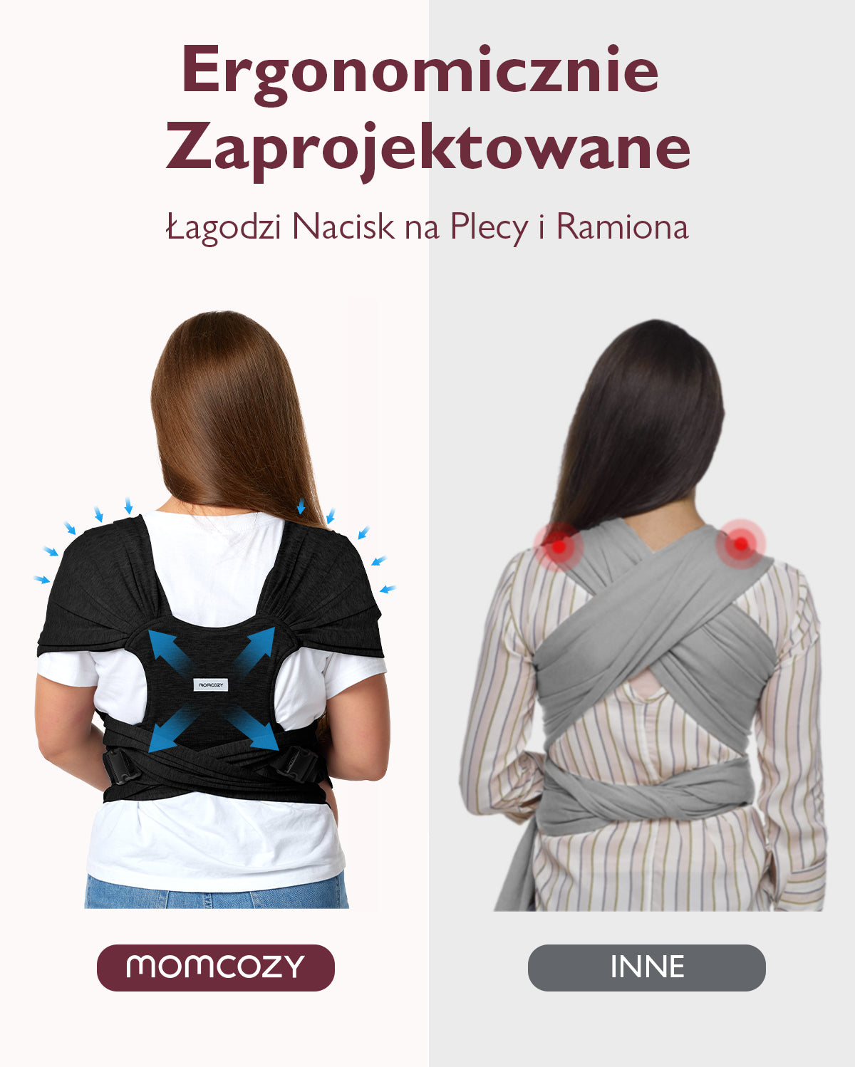 Easy to Wear Hands Free - Baby Wrap Carrier