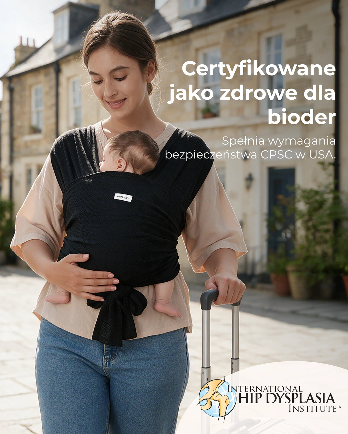 Łatwe do Noszenia, Wolne Ręce – Chusta Elastyczna do Noszenia Dziecka