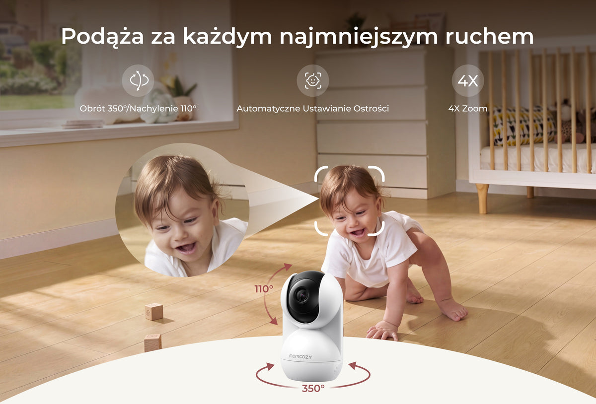 Inteligentna Niania Elektroniczna bez Wi-Fi 5,5 Cala Full HD (BM03 Czarna)