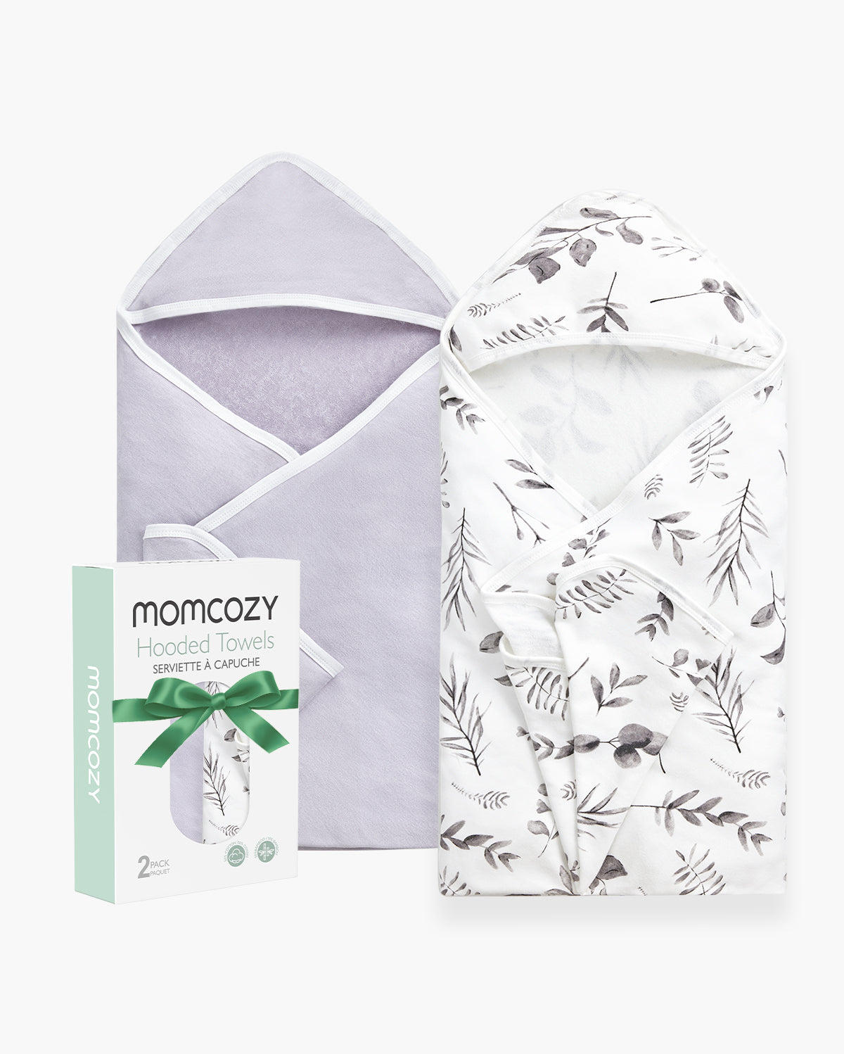 Momcozy Ręcznik z Kapturem dla Niemowląt – 2 szt.