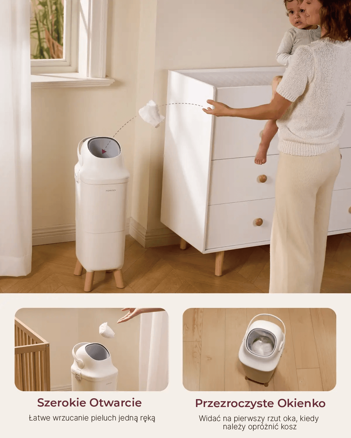 Momcozy Triple-Seal Diaper Pail