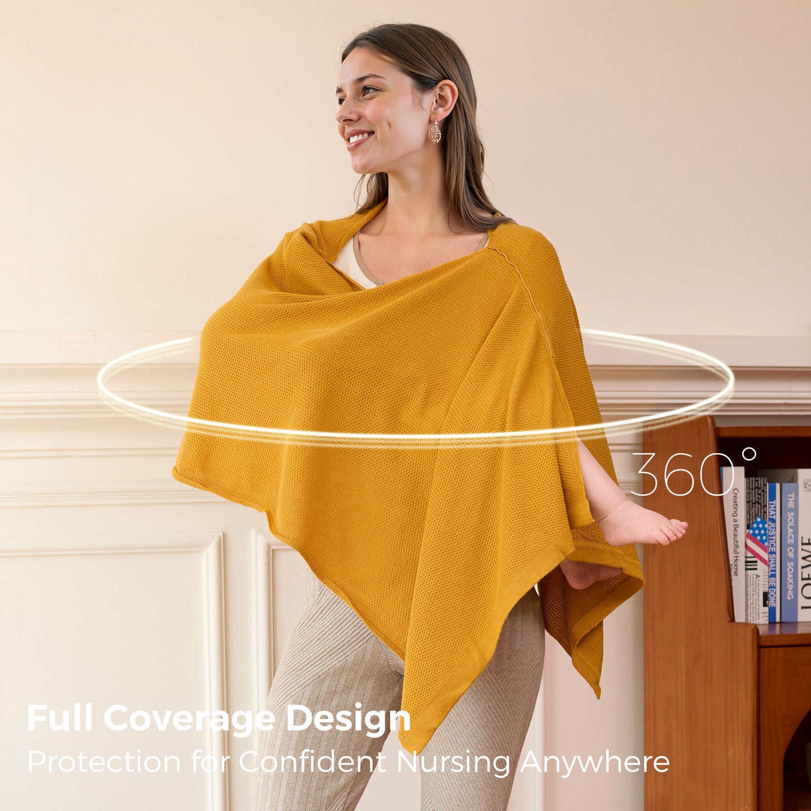 Momcozy Nursing Cover - Soft, Breathable, Multi-Use Privacy Poncho