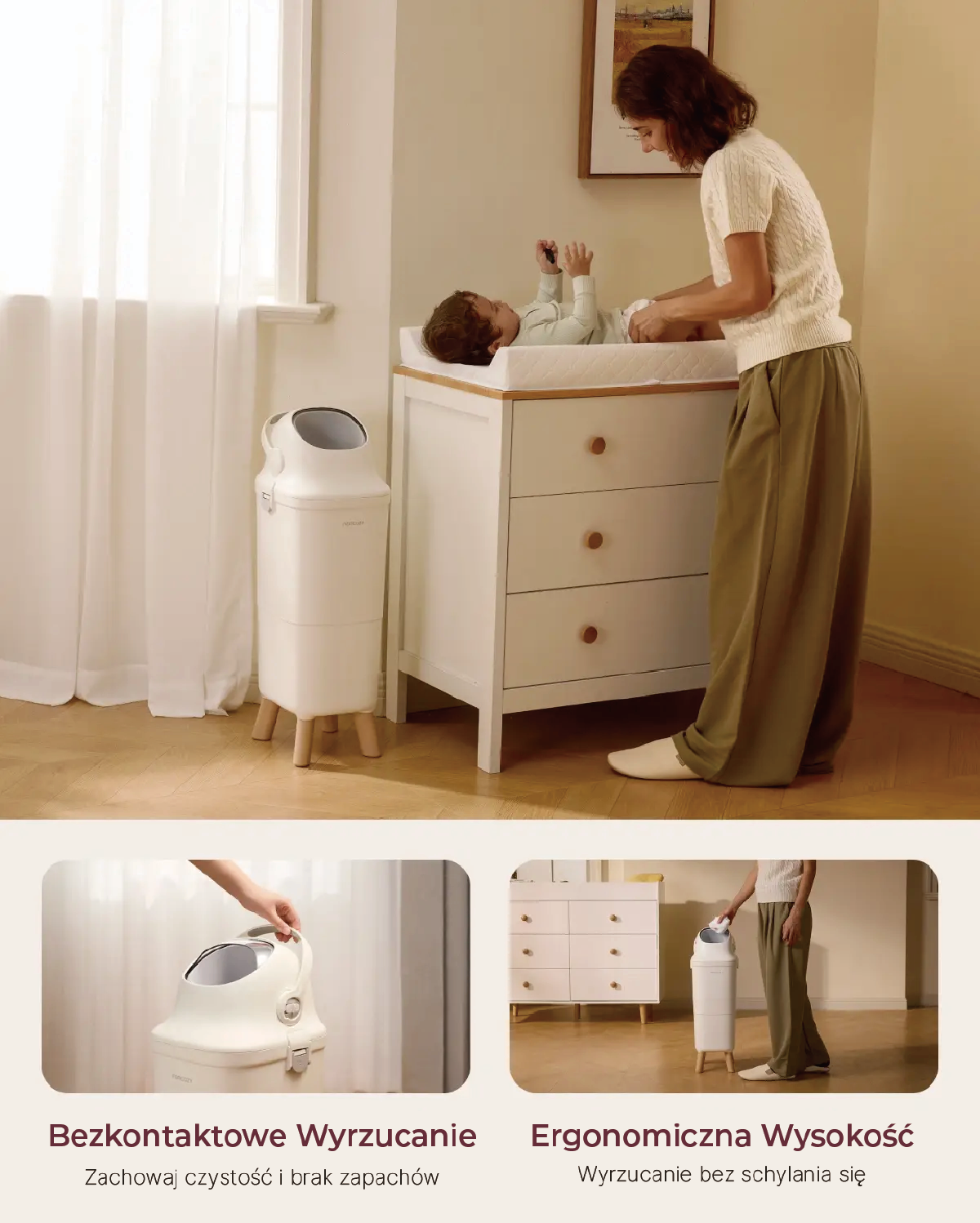 Momcozy Triple-Seal Diaper Pail