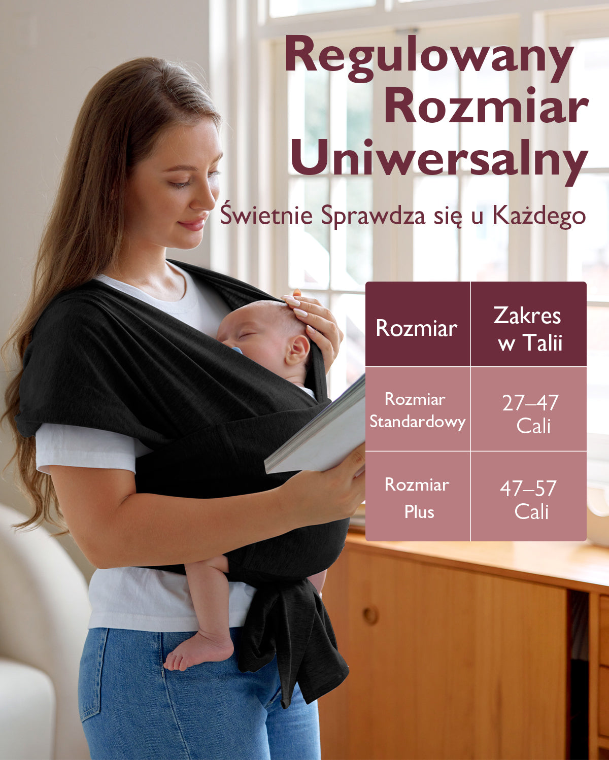 Easy to Wear Hands Free - Baby Wrap Carrier