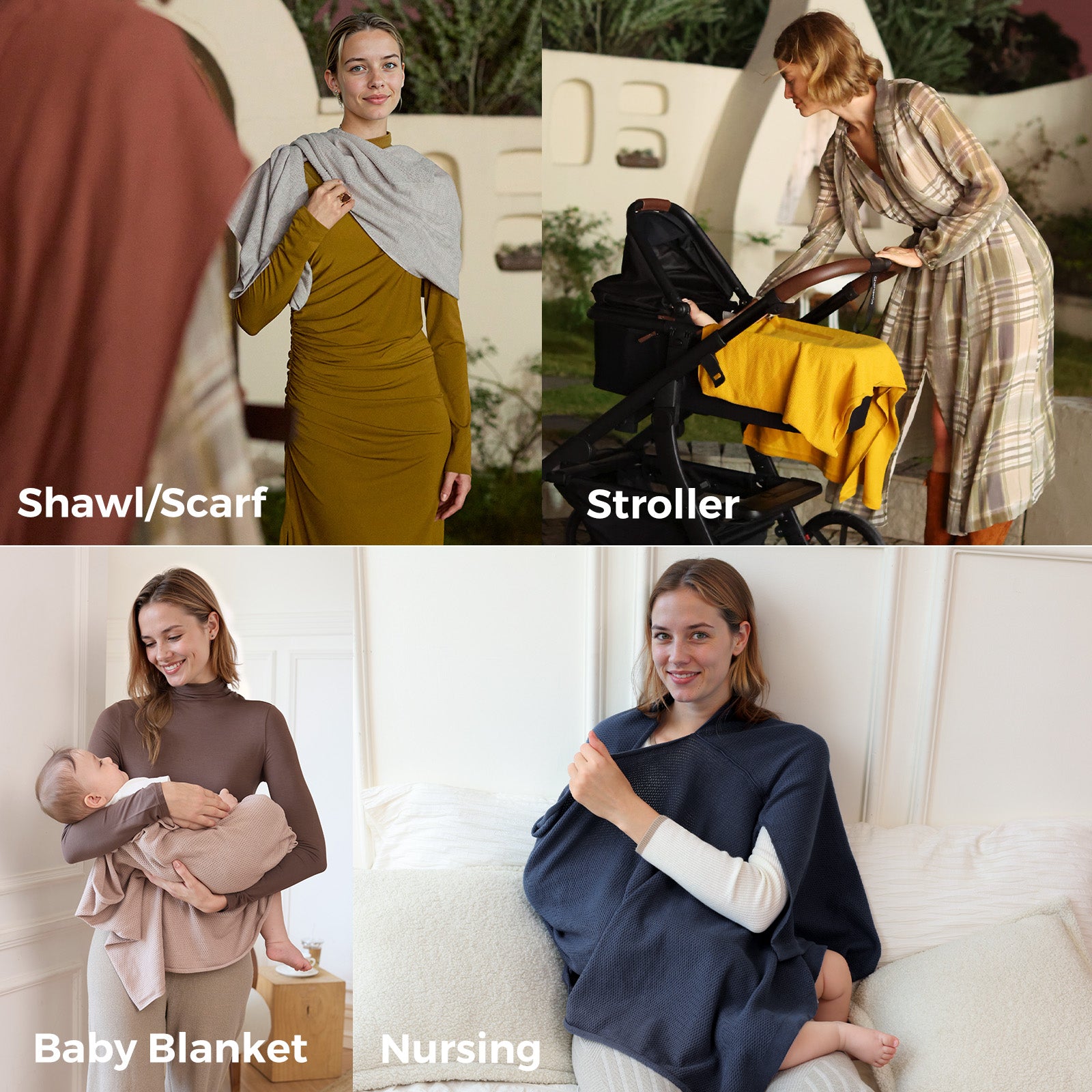 Momcozy Nursing Cover - Soft, Breathable, Multi-Use Privacy Poncho