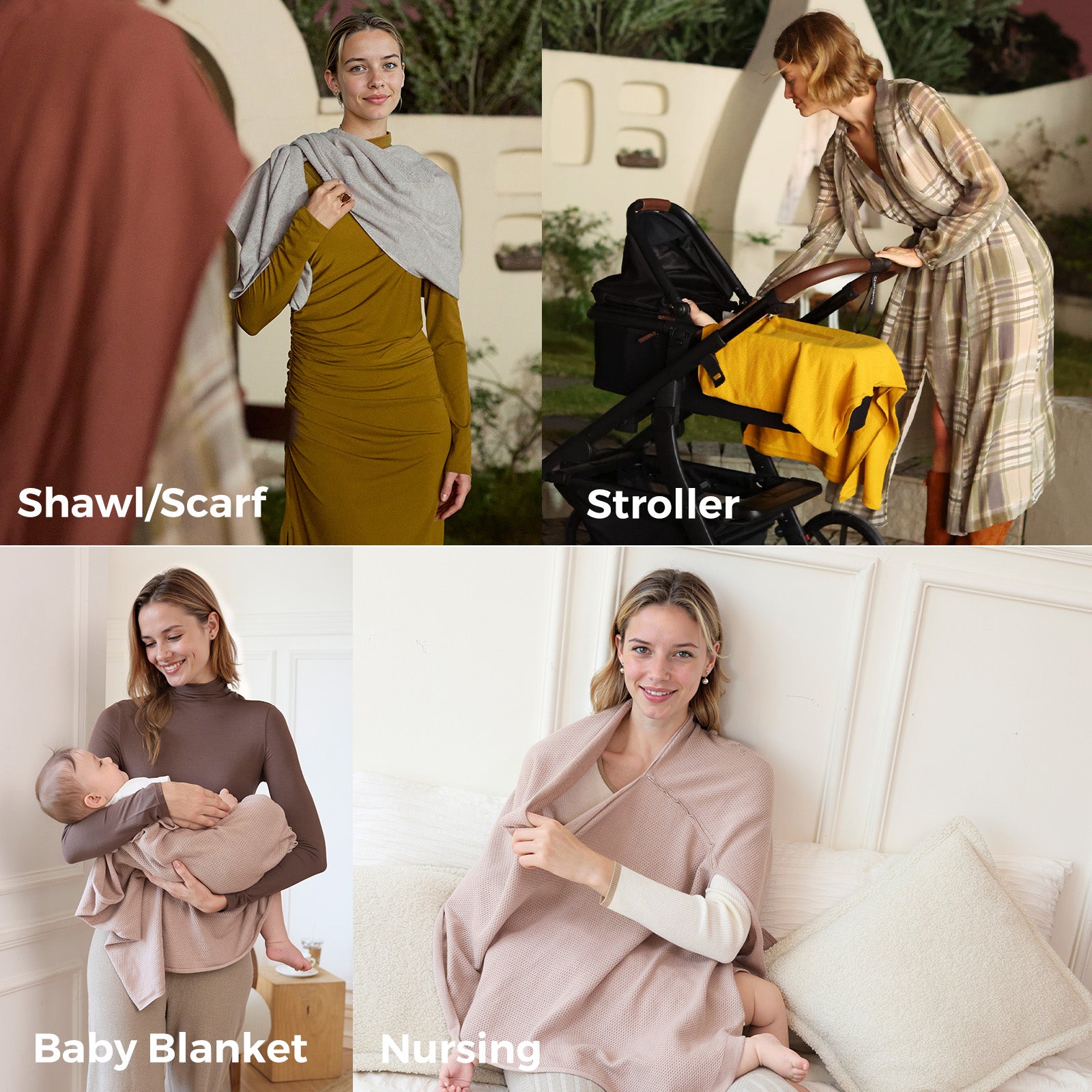 Momcozy Nursing Cover - Soft, Breathable, Multi-Use Privacy Poncho