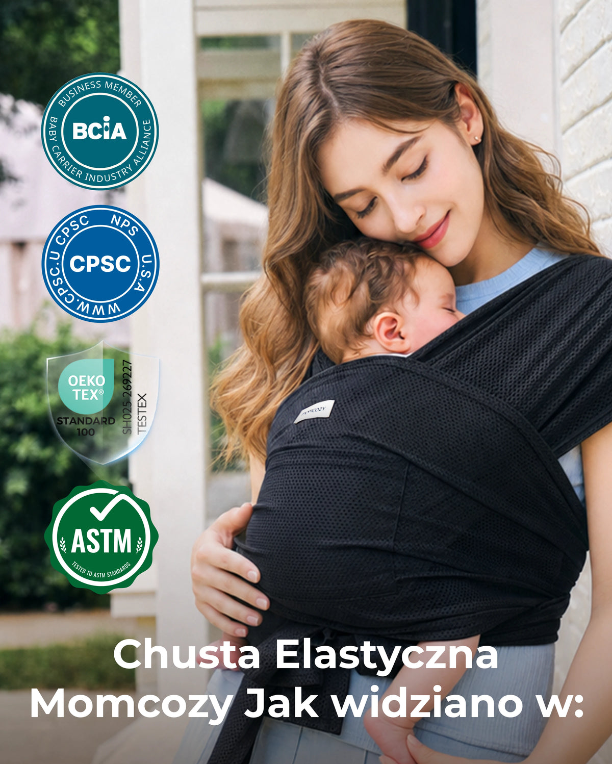 Łatwe do Noszenia, Wolne Ręce – Chusta Elastyczna do Noszenia Dziecka
