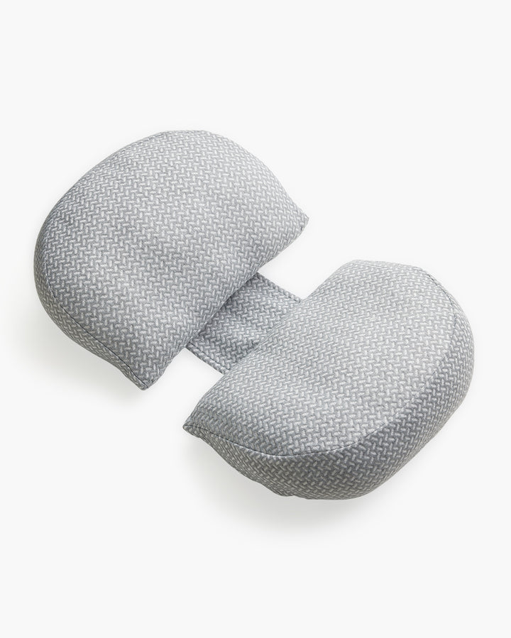 Comfortable grey Pregnancy Wedge Pillow with Cooling Cover for pregnant women, ideal for belly and back support.